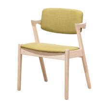 伯尼洗白餐椅 - 綠布