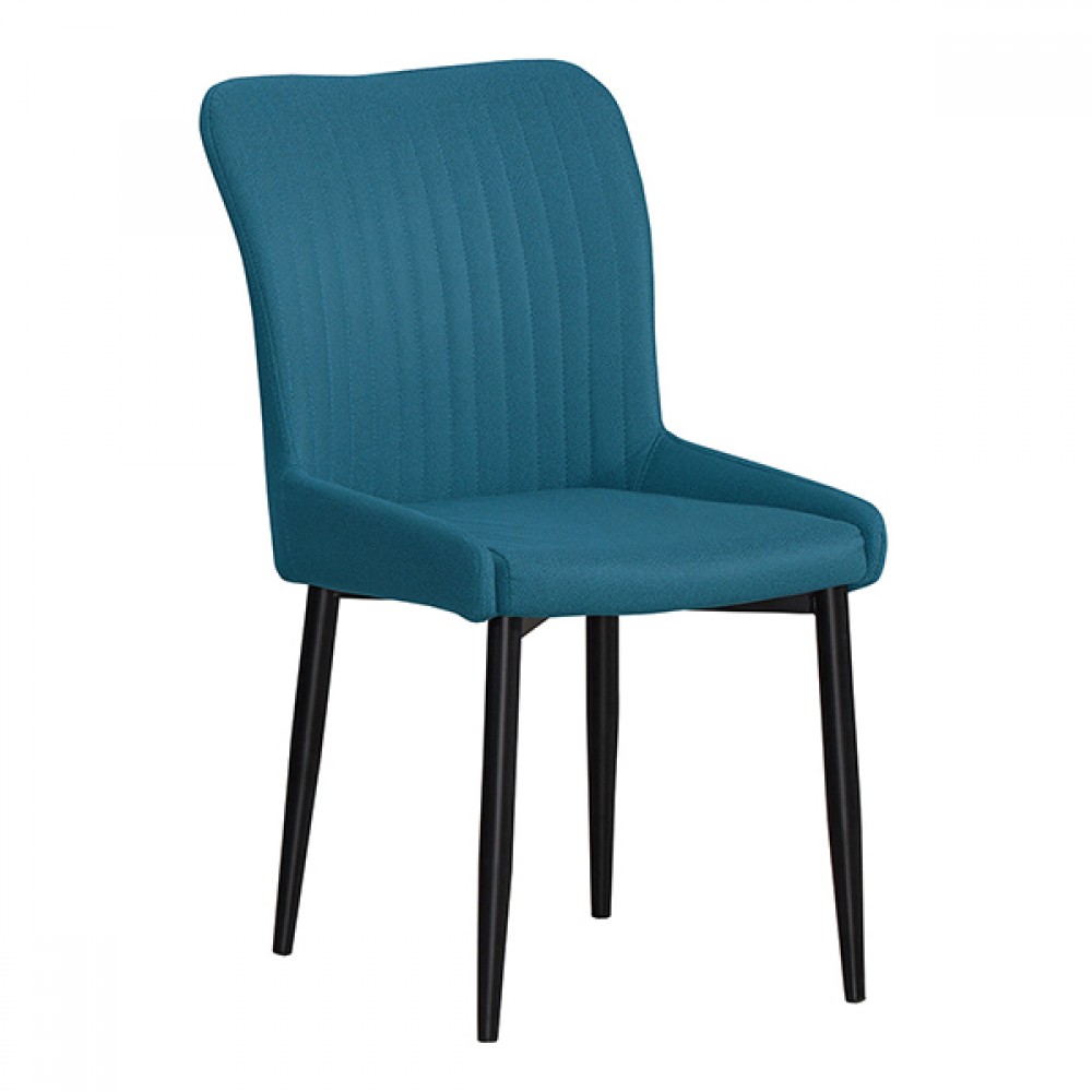 法魯藍色皮餐椅