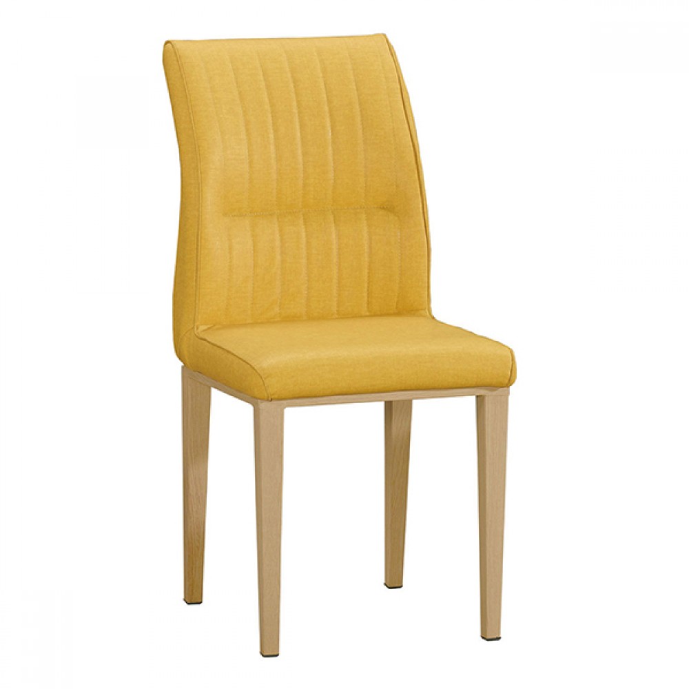 鳳軒黃色皮餐椅