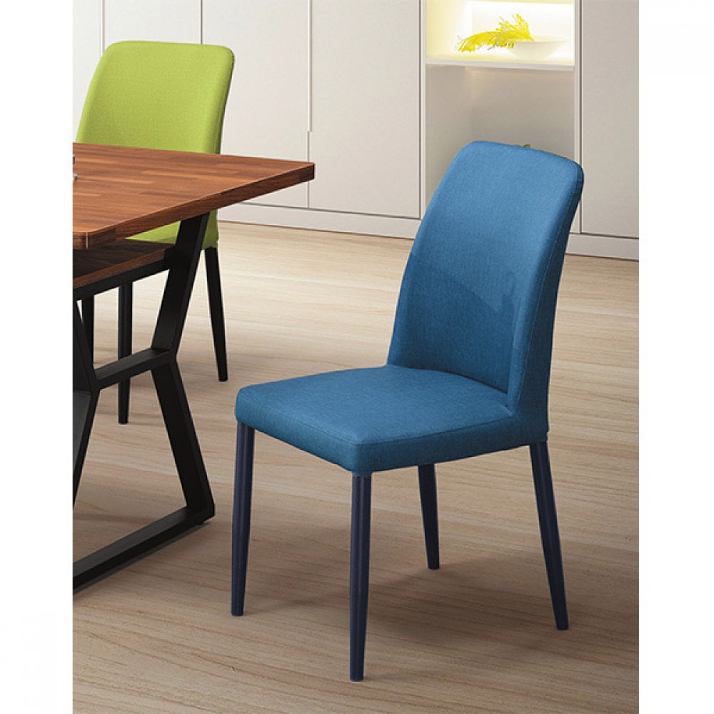 藍色鐵腳餐椅