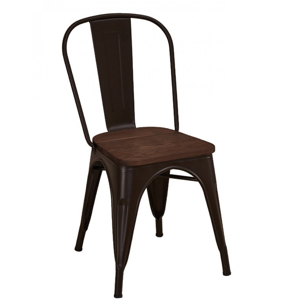 強尼咖啡色木面餐椅