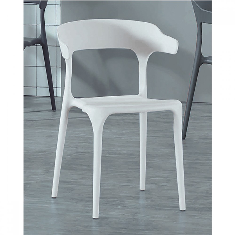 晴雷造型餐椅-白色