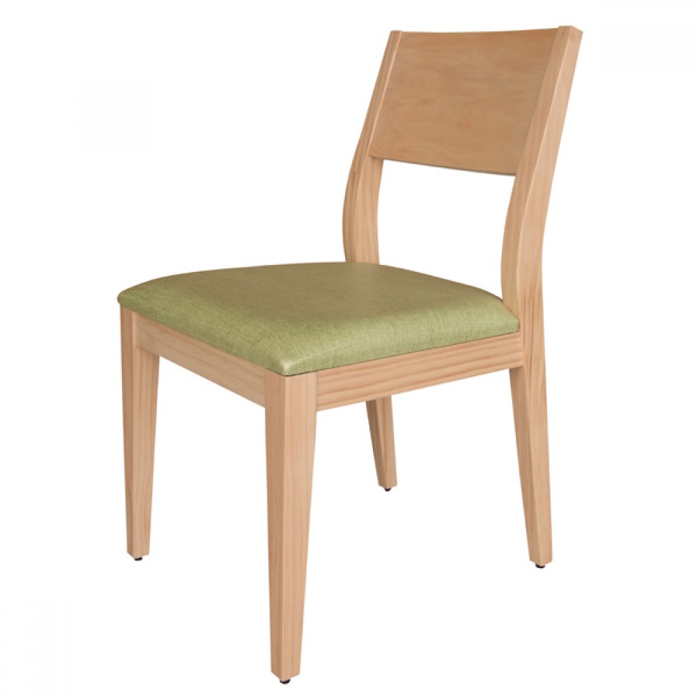 喬伊原木餐椅-綠皮