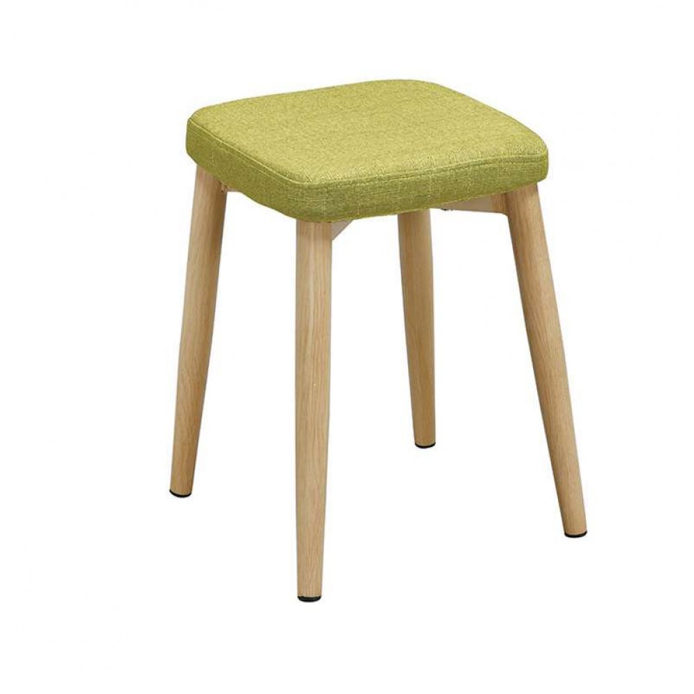 寇帝綠色布面方椅凳