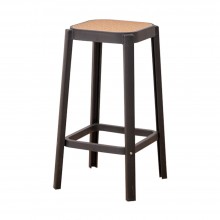 戴文黑棕色吧檯椅凳-高75cm