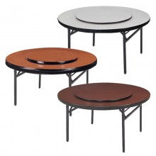 白碎石/胡桃/紅寶石 折合腳圓桌-含轉皿(4/4.5/5/6/7尺)