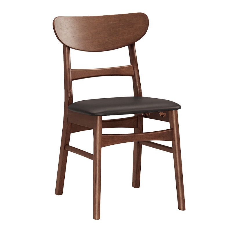 蘿拉餐椅(皮)(實木)