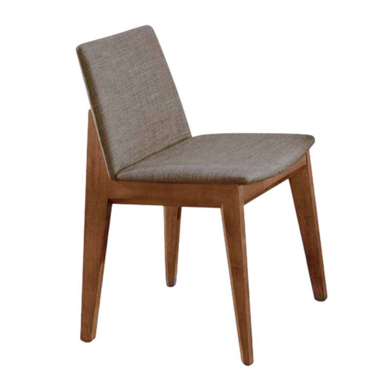 伊諾克淺胡桃餐椅-灰布