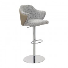 歷力克升降吧椅-淺灰