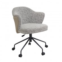 亞歷升降書桌椅-淺灰