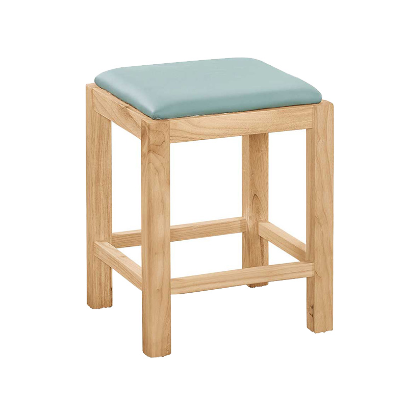 悅漫實木皮面方凳