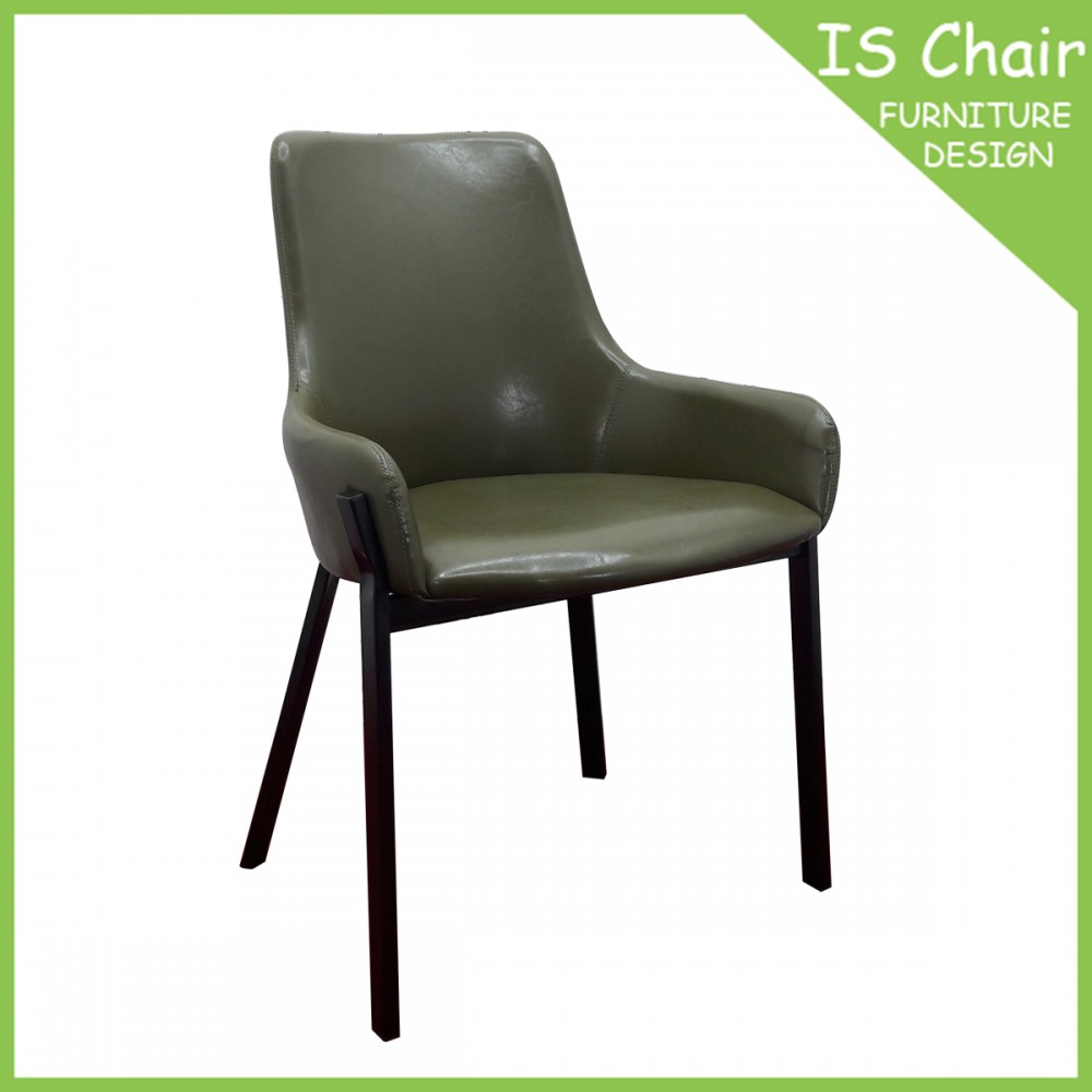 布魯斯 皮革餐椅-綠