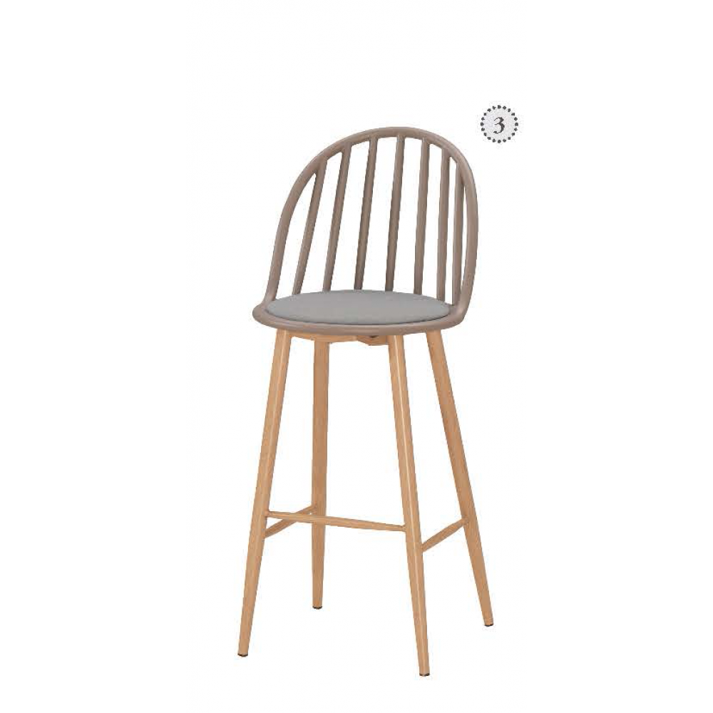 伊蒂絲造型吧台椅-棕色-67CM